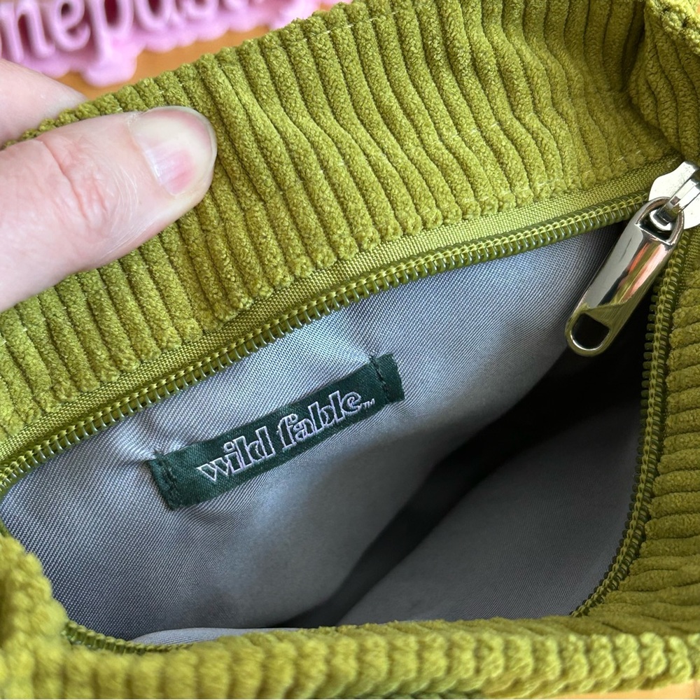 wild fable Corduroy Mini Crossbody Handbag, Fun Lime Green, Adjustable Strap - Picture 7 of 14